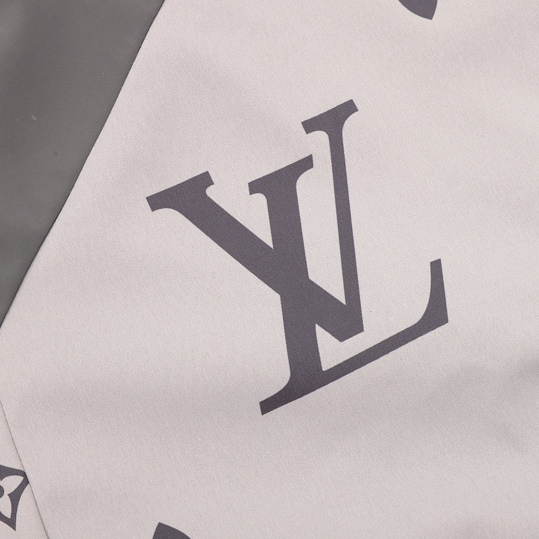 Louis Vuitton Monogram Patchwork Full-Print Trench Coat-Style Zip Jacket