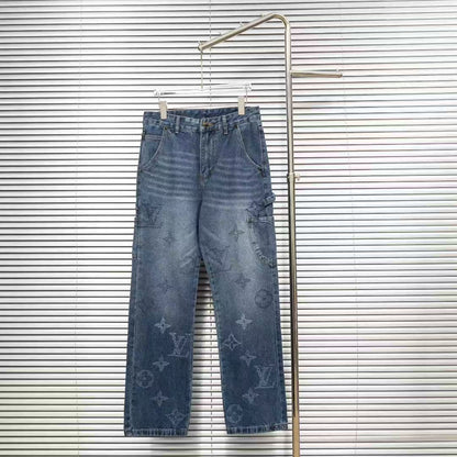 Louis Vuitton Logo-Embroidered Jeans
