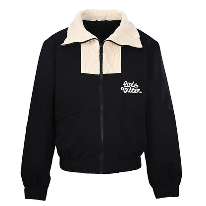 Louis Vuitton Cable-Knit Collar Belted Jacket