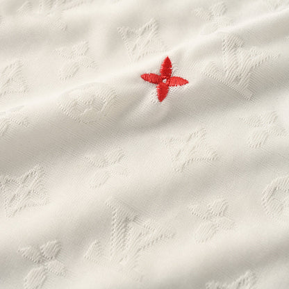 Louis Vuitton All-Over Monogram Short-Sleeve T-Shirt with Embroidered Clover Accents