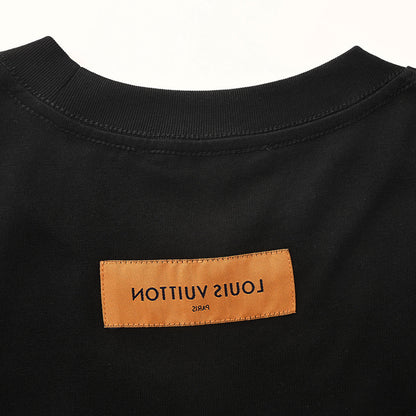 Louis Vuitton Gradient Shoulder-Letter Short-Sleeve T-Shirt