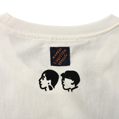 Louis Vuitton Heart-Flocked Print Short-Sleeve T-Shirt