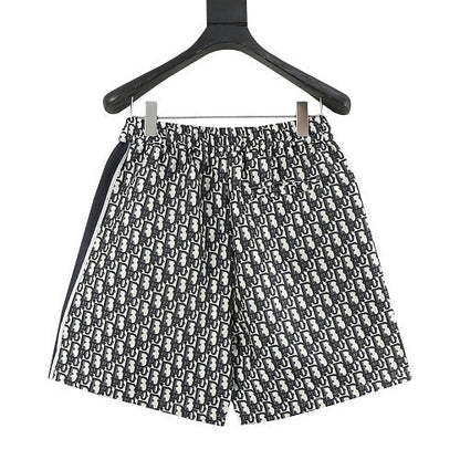 Dior Oblique All-Over Print Shorts with Side Webbing