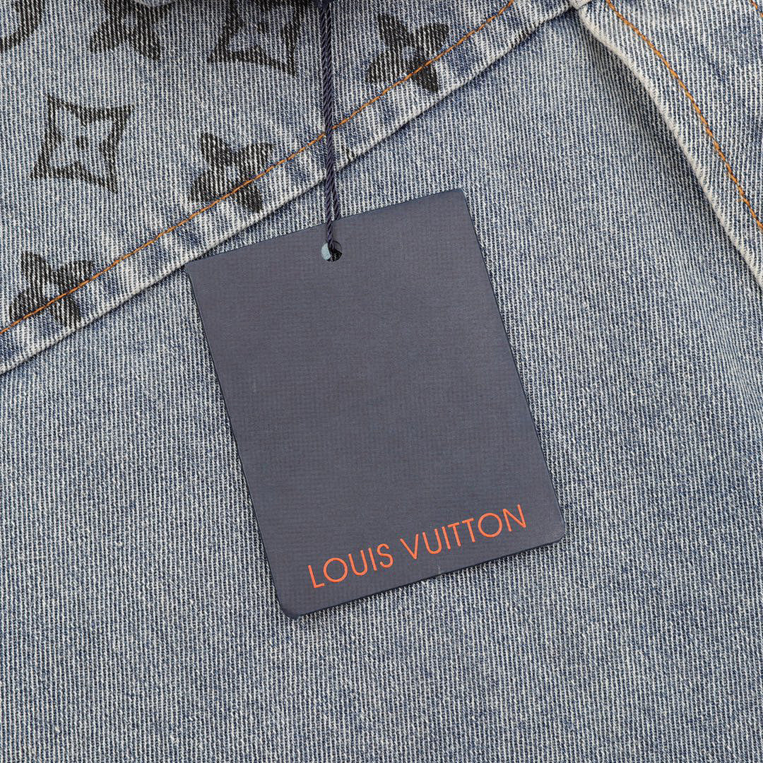 Louis Vuitton Monogram Denim Patchwork Long-Sleeve Jacket