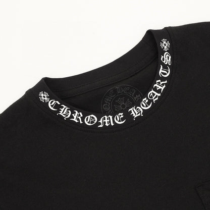 Chrome Hearts Short-Sleeve T-Shirt with Sanskrit Lettering Print at the Neckline