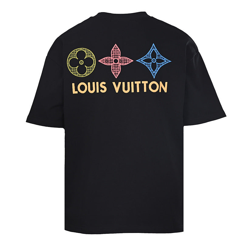 Louis Vuitton Crewneck Short-Sleeve T-Shirt with Front and Back Logo Print