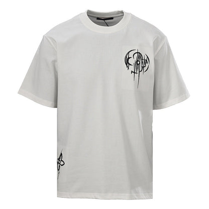 Louis Vuitton Gradient Shoulder-Letter Short-Sleeve T-Shirt
