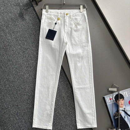 Louis Vuitton Logo-Embroidered Jeans