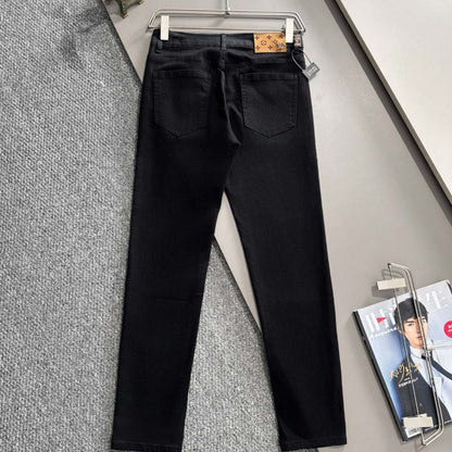 Louis Vuitton Logo-Embroidered Jeans