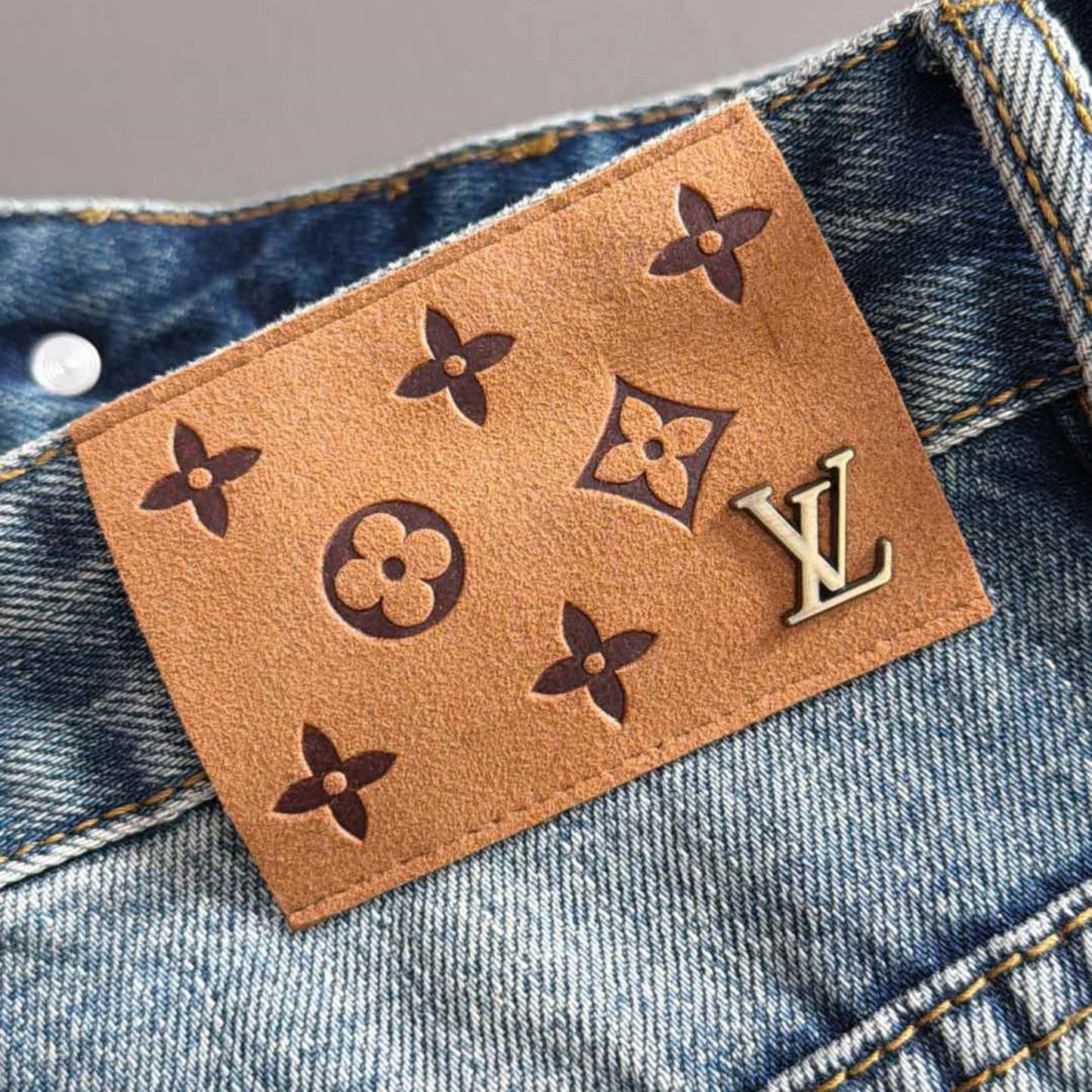 Louis Vuitton Logo-Embroidered Jeans