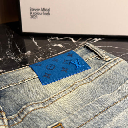 Louis Vuitton Logo-Embroidered Jeans